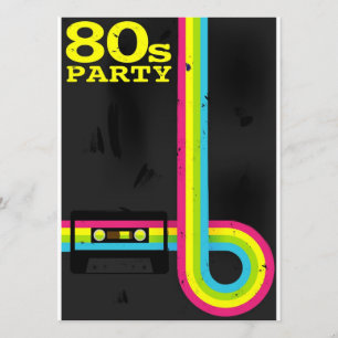 Invitación fiesta 80s
