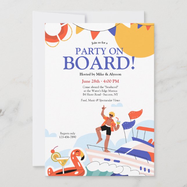 Invitación Fiesta a Bordo (Anverso)