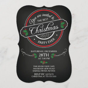 Invitación Fiesta a los mejores Navidades de Chalk