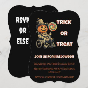 Invitación Fiesta accesible Jack o lantern Halloween
