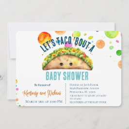 Invitación Fiesta acuarela Vamos a TACO a Baby Shower