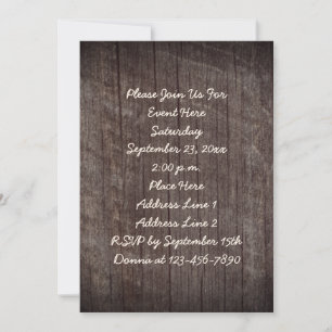 Invitación Fiesta Aged Barnboard