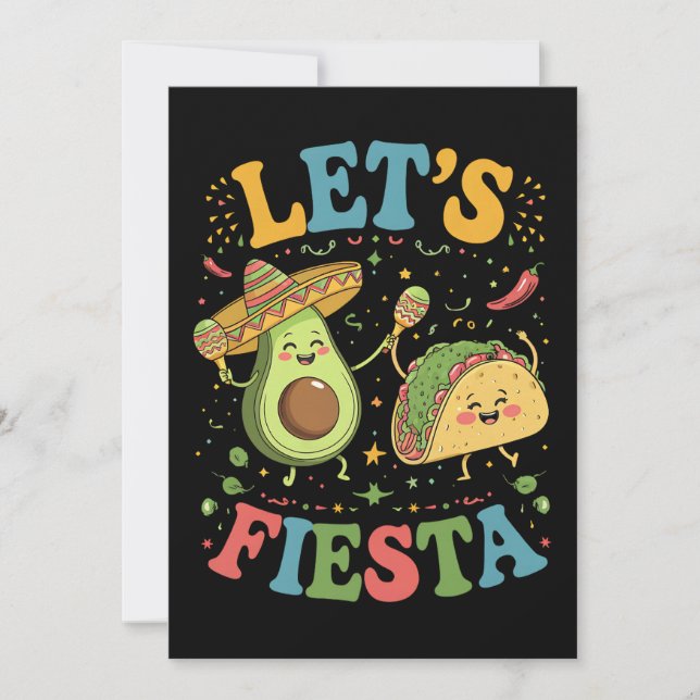 Invitación Fiesta Aguacate y Tacos Cinco De Mayo (Anverso)