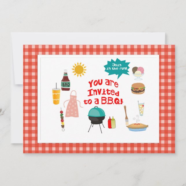 Invitación Fiesta al aire libre/barbacoa ¡Únete a la diversió (Anverso)