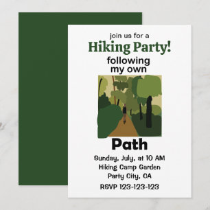 Invitación Fiesta al aire libre siguiendo mi propio camino