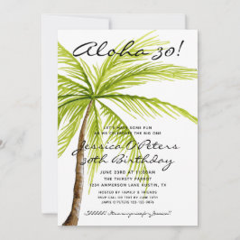 Invitación Fiesta Aloha Tropical Aloha de Sorpresa para Adult
