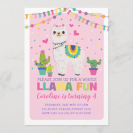 Invitación Fiesta Alpaca