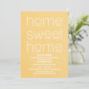 Invitación Fiesta Amarillo Moderno Dulce Hogar Calentador de 