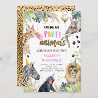 Fiesta Animales Chica Safari Birthday Leopard Zoo