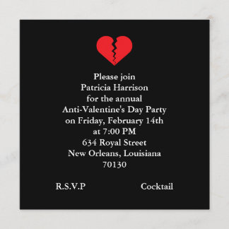 Invitación Fiesta Anti-Día de San Valentín