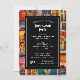 Invitación Fiesta antiguo del estreno de una casa de las