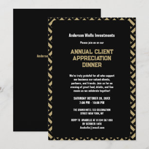 Invitación Fiesta anual de agradecimiento a clientes sencilla
