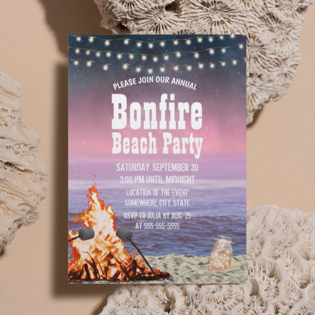 Invitación Fiesta anual de Bonfire Beach (Subido por el creador)