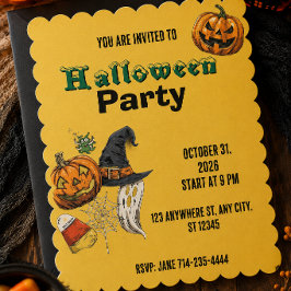 Invitación Fiesta anual de calabaza familiar Halloween