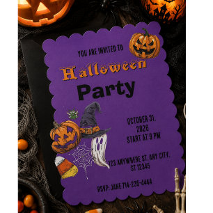 Invitación Fiesta anual de calabaza familiar Halloween 