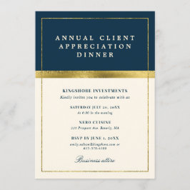 Invitación Fiesta anual de cena de agradecimiento al cliente