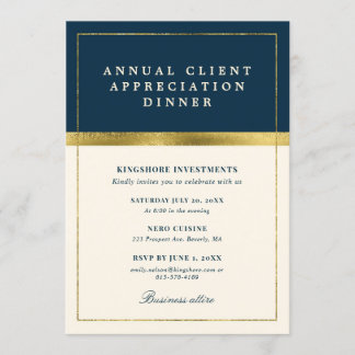 Invitación Fiesta anual de cena de agradecimiento al cliente