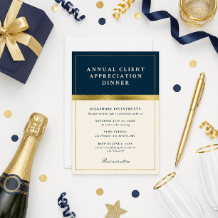 Invitación Fiesta anual de cena de agradecimiento al cliente