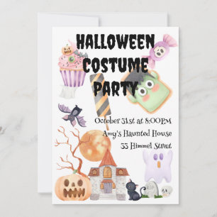Invitación Fiesta anual de disfraces de Halloween