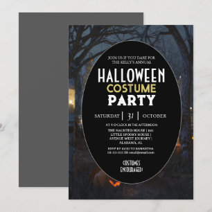 Invitación Fiesta anual de disfraces de Halloween del bosque