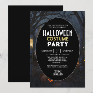 Invitación Fiesta anual de disfraces de Halloween del bosque 