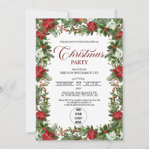 Invitación Fiesta anual de Navidad para empleados corporativo