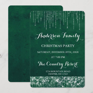 Invitación Fiesta anual de Navidades de Green String Light