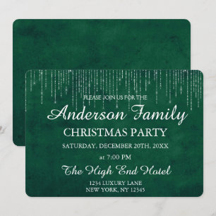 Invitación Fiesta anual de Navidades de Green String Light