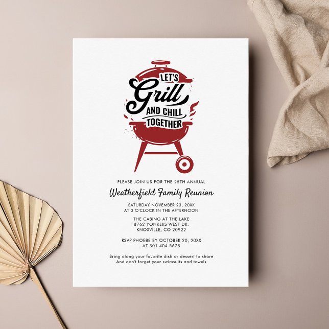 Invitación Fiesta anual de verano de barbacoa familiar (Subido por el creador)
