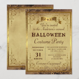Invitación Fiesta anual de vintage gótico Halloween