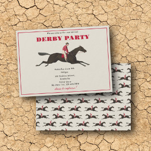 Invitación Fiesta Anual Derby Caballo de Carreras Ecuestre