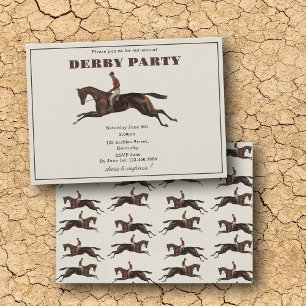 Invitación Fiesta Anual Derby Caballo de Carreras Ecuestre