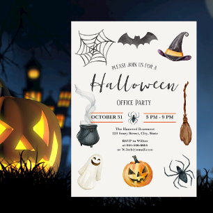 Invitación Fiesta Anual Divertida de Halloween en la Oficina