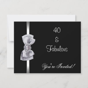 Invitación Fiesta Arco de Plata Fabuloso 40 Cumple