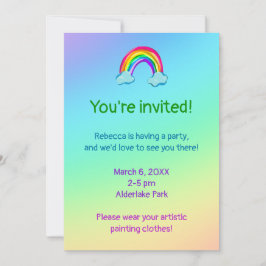 Invitación Fiesta arcoiris