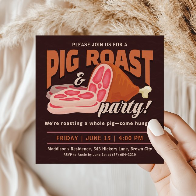 Invitación Fiesta asado de cerdo de garganta entera (Subido por el creador)