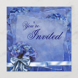 Invitación Fiesta azul del Hydrangea