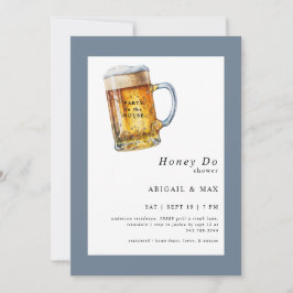 Invitación Fiesta azul turbio en la ducha de las parejas de l