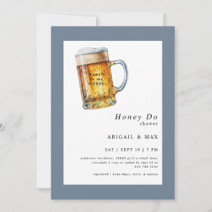 Invitación Fiesta azul turbio en la ducha de las parejas de l