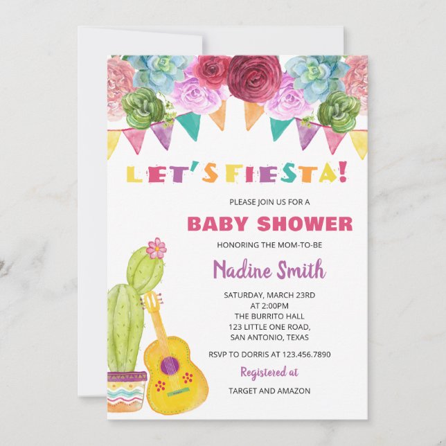 Invitación Fiesta Baby Shower (Anverso)