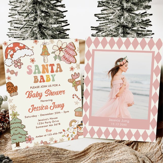 Invitación Fiesta Baby Shower de Cookie Santa Baby Navidades (Subido por el creador)