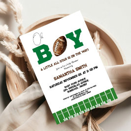 Invitación Fiesta Baby Shower de Sport Football Boy
