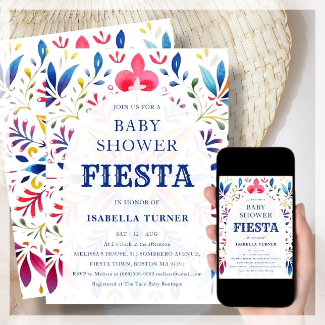 Invitación Fiesta Baby Shower mexicana (Subido por el creador)