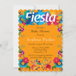 Invitación Fiesta Baby Shower Mexicano de Flores Coloridas