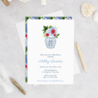 Fiesta Baby Shower Preppy Red White Blue Boy