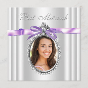 Invitación Fiesta Bat Mitzvah Lavanda Morado Foto