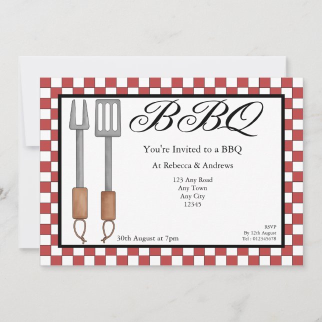 Invitación Fiesta BBQ (Anverso)