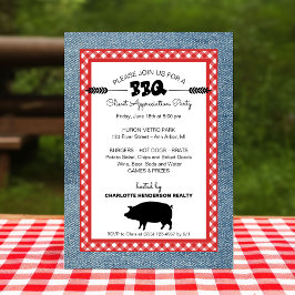 Invitación Fiesta BBQ de Apreciación del Cliente Inmobiliario