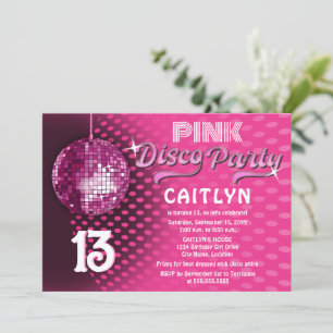 Invitación Fiesta Birday Pink Disco