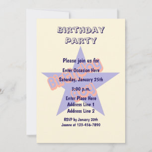 Invitación Fiesta Birthday Boy Cute